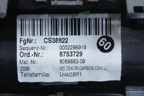 OEM 8096321 Kolfibertunnellist BMW G14 G15 G16 M8 image 7