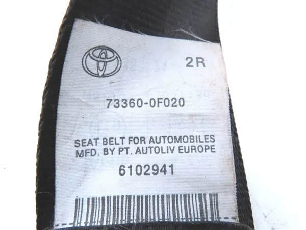 Turvavyö taka-oikea OEM 73360-0F020 Toyota Verso image 3