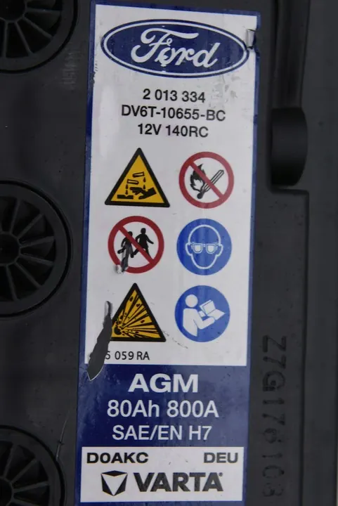 VARTA AGM Accu 80Ah 800A 12V image 3