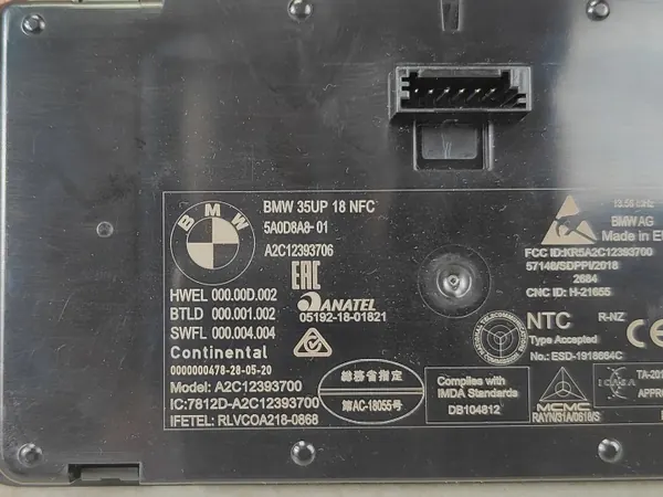 BMW NFC-tunnelin lukija OEM 5A0D8A8 G20 G22 G15 image 4