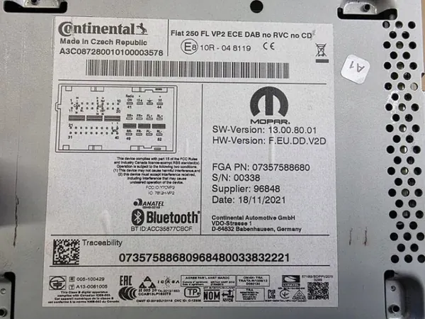 OEM 07357588680 Radionavigaatio Ducato Boxer Jumperille image 5