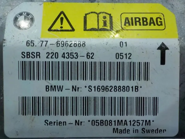 Module capteur airbag BMW Z4 E85 OEM 6962888 image 4
