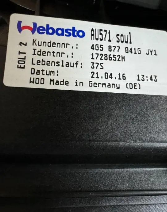 Teto Solar Audi OE 4G5877041G para A6 C7 Sedã S-Line image 3