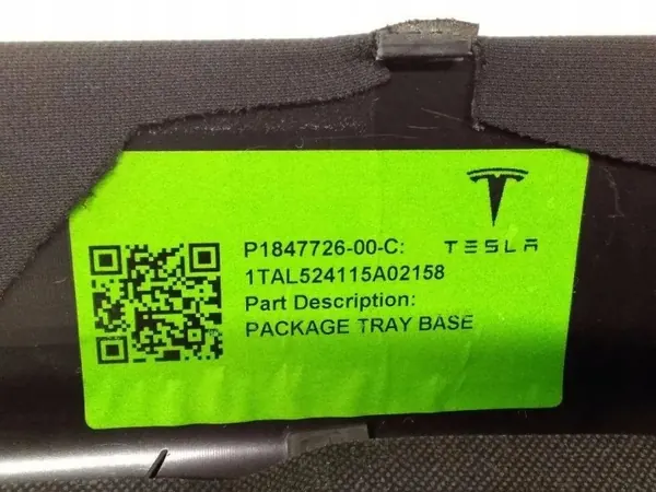 Tesla Model 3 2024 Bagageutrymmeshylla OEM 184772600C image 7