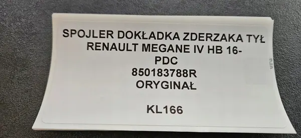 Bakspoiler Renault Megane IV 850183788R image 8