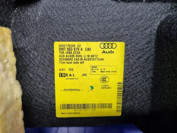 Garniture de coffre gauche OEM 8W7863879A Audi A5 F5 8W Cabrio image 8