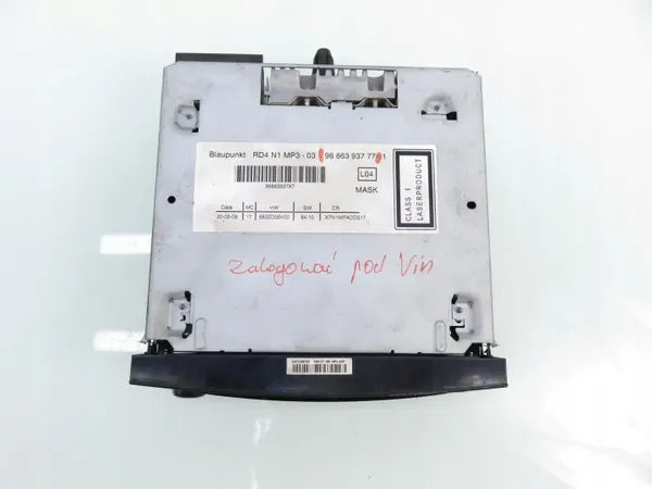 Radio CD MP3 OEM 9666393777 para Citroen Berlingo image 3