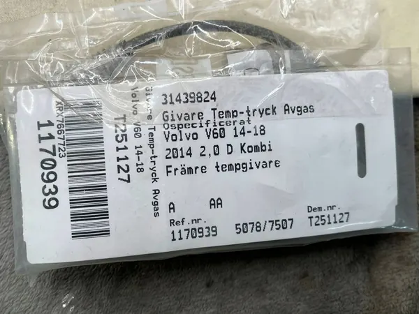VOLVO V60 Avgastemperatursensor 31439824 image 3