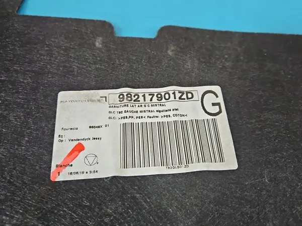 OEM 9802262780 Revestimento Porta-Malas Esquerdo Peugeot 308 II image 10
