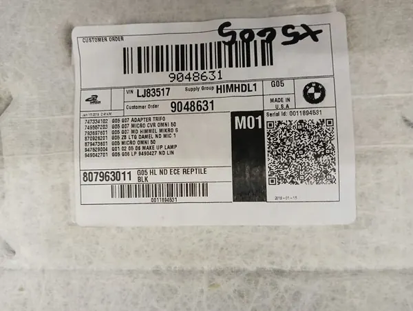 OEM 8079630 Dachhimmel BMW X5 G05 Schwarz 18- image 4