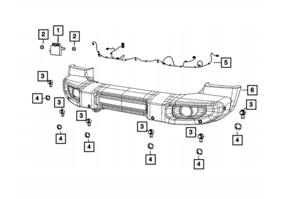 Feixe para-choques dianteiro OEM 68319652AE Jeep image 2