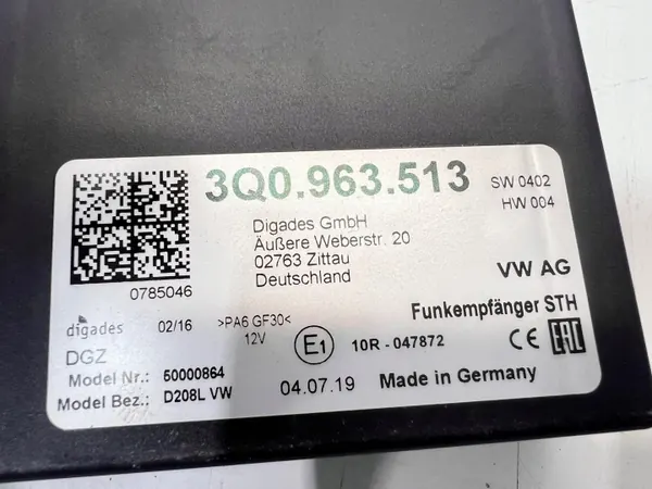 Webasto Steuermodul OEM 3Q0963513 für Audi VW image 3