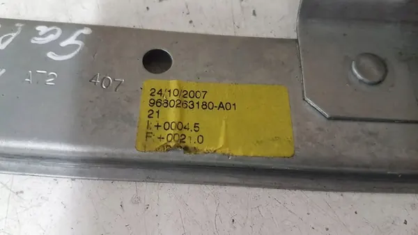 Regulador de janela traseira esquerda PEUGEOT 407 SW 1.6L OEM 9680263180 image 6