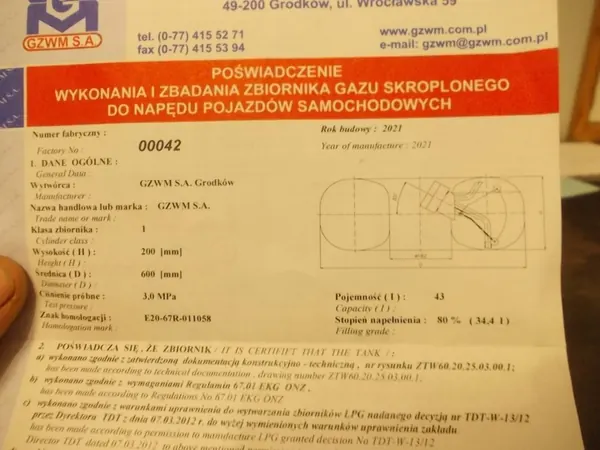 Depósito LPG OEM HWEHHFYTJ para Hyundai i20 2008-2014 image 10