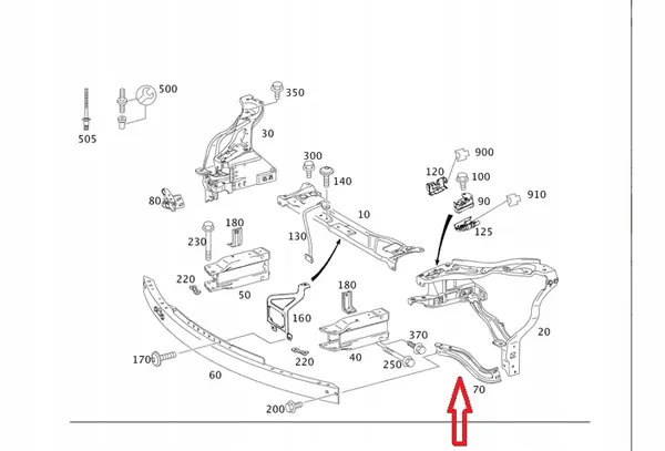Supporto connettore Mercedes W218 A2126200285 image 3