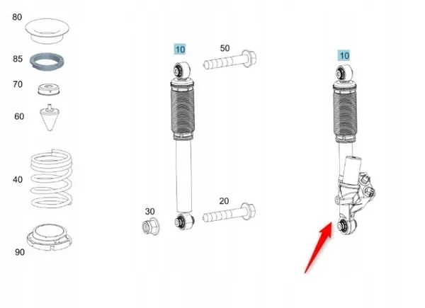 Mercedes G 63 AMG Taka Oikea Jousitus OEM A4633206201 image 9
