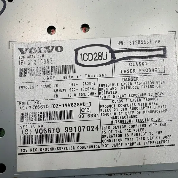 Begagnad Volvo OE CD-radioläsare OEM 31310055 image 4