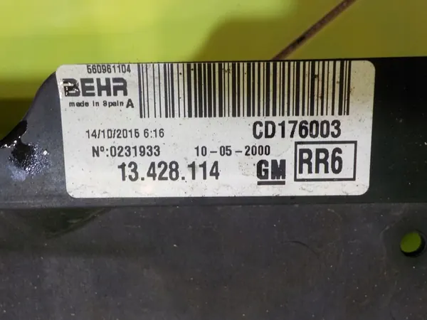 OPEL CORSA E 1.2 B Kylarrubrik image 4