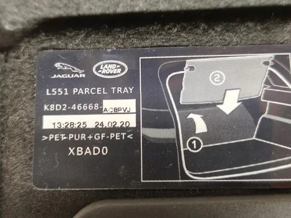 Estante trasera maletero OEM K8D2-46668 para Range Rover Evoque image 7