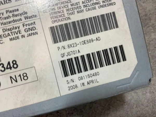 Écran de navigation Jaguar XF OEM 8X2310E889AD image 6
