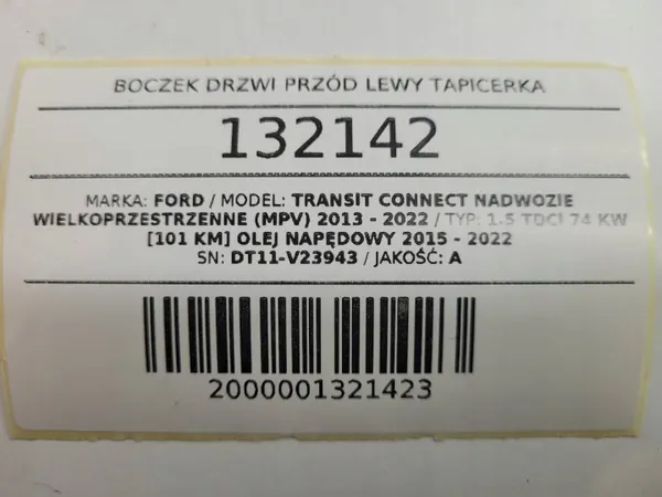 OEM DT11-V23943 Framvänster Dörrklädsel Ford Transit image 9