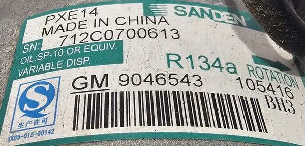 AC-kompressori Opel Insignia A / Astra J - 9046543 image 2