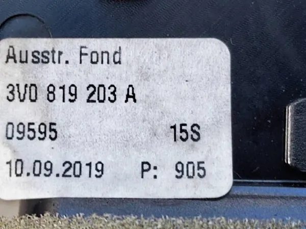 OEM 3V0819203A bakre luftventilgaller för Skoda Superb III image 5