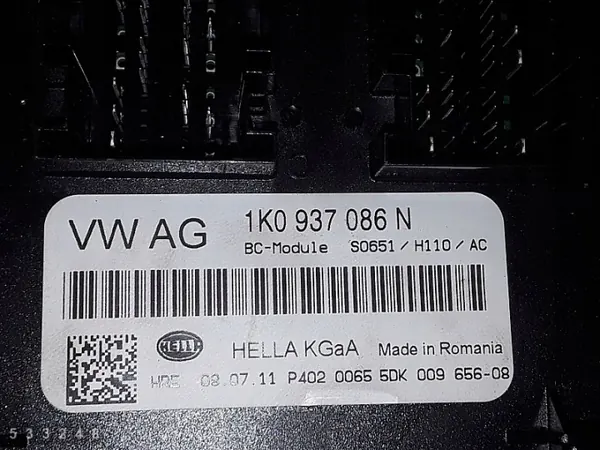 2011 VW Golf VI ECU 1K0937086N image 3