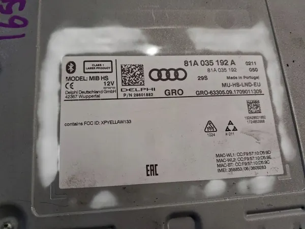 Audi Q2 2017 Multimedia-asema OEM 81A035192A image 4