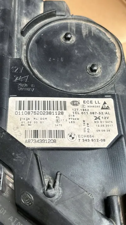 Right Front Headlight BMW F10 LCI 7343912-08 image 9