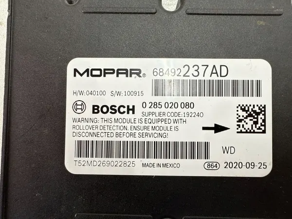 Controlador suspensión neumática trasera OEM 68492237AD Dodge image 6