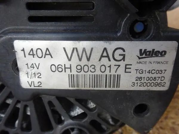 AUDI A3 8P TT 8J 1.8 TFSI Vaihtovirtageneraattori 140A image 3