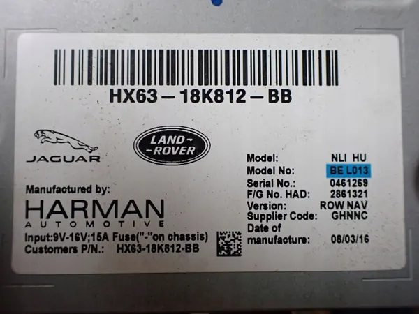 Jaguar F-Pace multimedia-asema OEM HX6318K812BB image 5