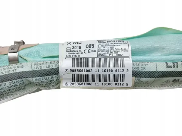 Airbag cortina esquerdo OEM A2058601002 para Mercedes C W205 image 3