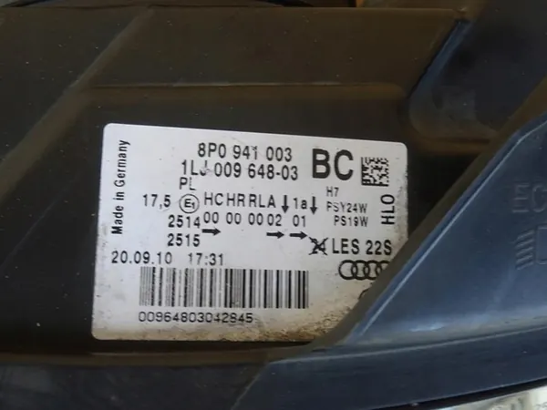 AUDI A3 8P LIFT 08-12 Faro Izquierdo 8P0941003BC image 6