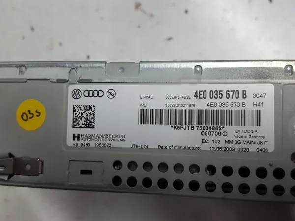 Audi A6 C6 Navigatie SD-kaartlezer OEM 4E0035670B image 4