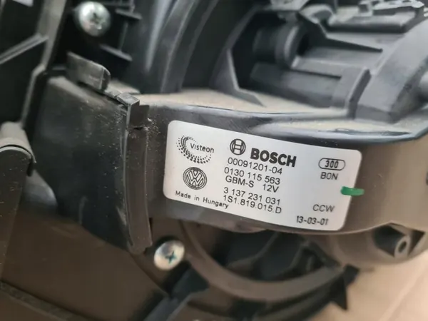 Lämmityspuhallin OEM 1S1819003Q Skoda Citigo image 3