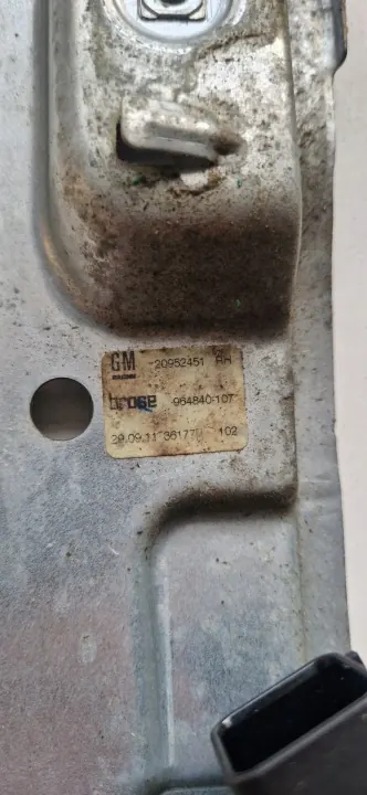 Módulo Porta Preto Direito Traseiro OEM 20952451 Opel image 4