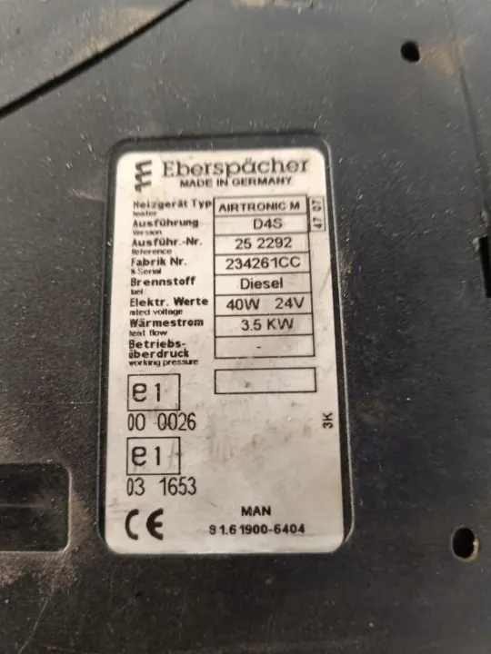 Webasto verwarming D4S 81.61900-6404 voor MAN TGA TGX image 5