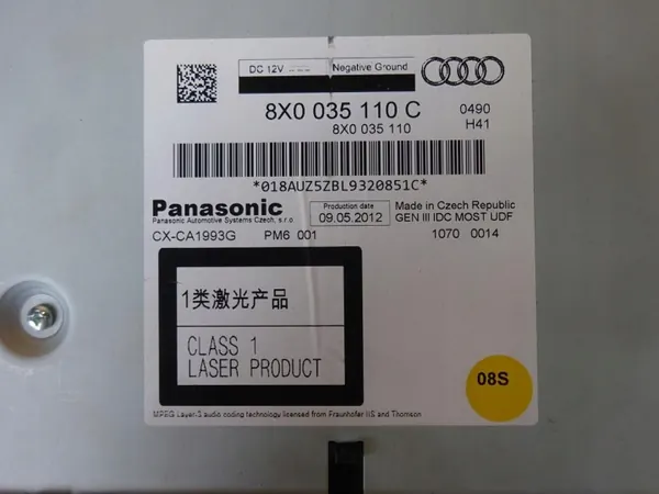Changer CD Audi OEM 8X0035110C pour A4 B8 A5 8T image 5