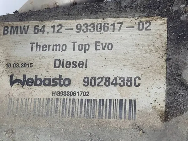 Webasto extravärmare OEM 9330617 för BMW 5 F10/F11 image 6