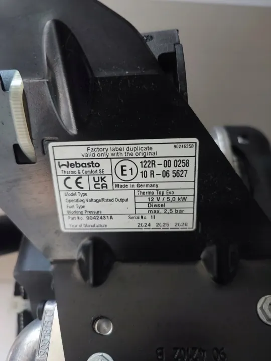 Webasto Thermo Top Evo Lämmitys OEM 5802945223 image 5