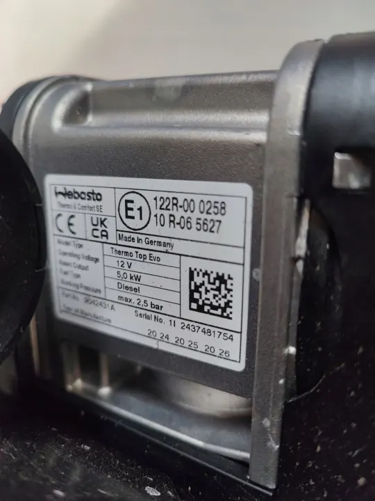 Webasto Thermo Top Evo Lämmitys OEM 5802945223 image 7