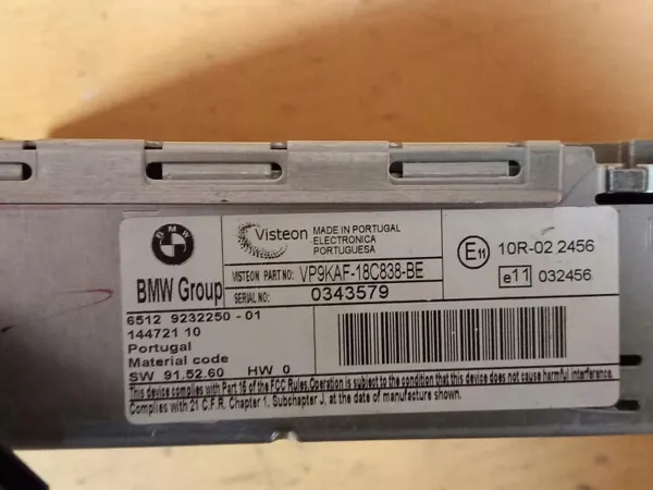 Radio CD MP3 BMW OEM 9232250 pour Série 3 E90/E91 image 5