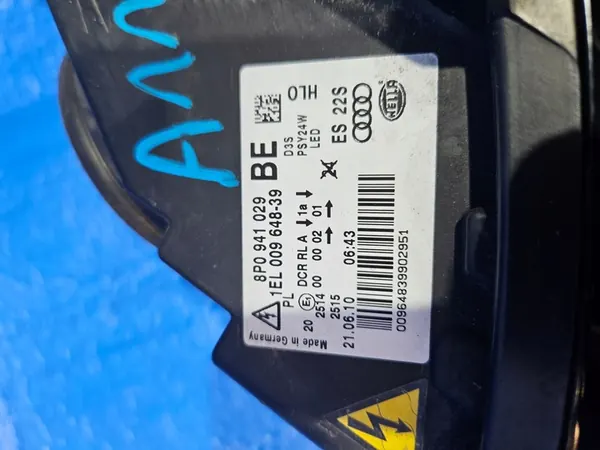 AUDI A3 S3 RS3 8P0 LIFT 08-12 XENON+LED IZQUIERDO 8P0941029BE image 10