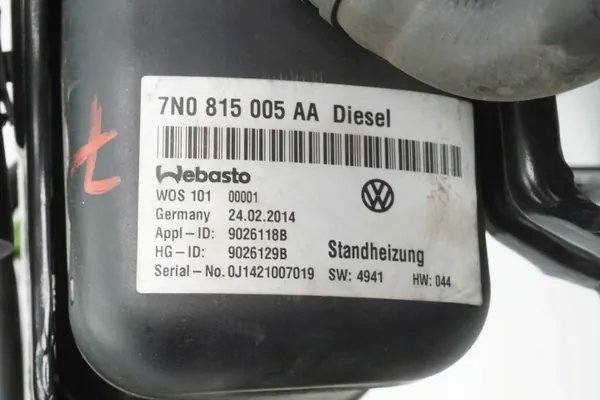 Aquecedor estacionário Webasto OEM 7N0815005AA VW Sharan image 6