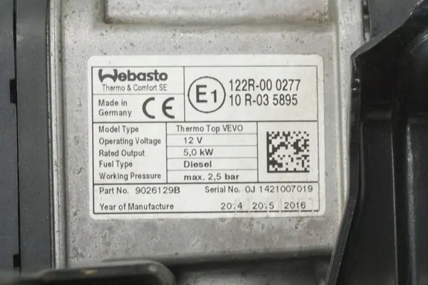 Aquecedor estacionário Webasto OEM 7N0815005AA VW Sharan image 7