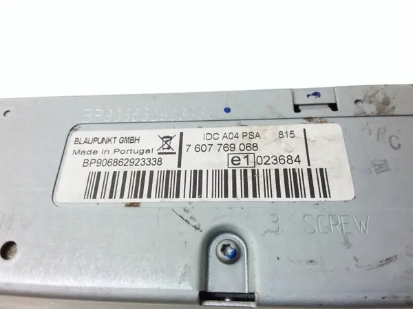 Changeur CD/DVD Peugeot 307 OEM 7607769068 image 6