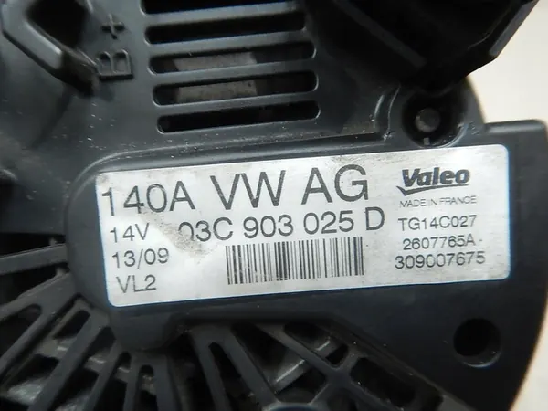 Vaihtovirtageneraattori SEAT LEON II VW GOLF VI 1.4 TSI CAX image 4