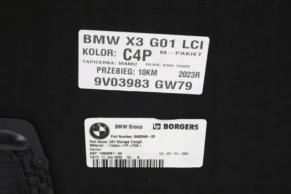 Fußmatte OEM 9462948MWGK2 für BMW X3 G01 LCI image 5